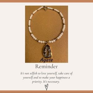 Agate beaded necklace!